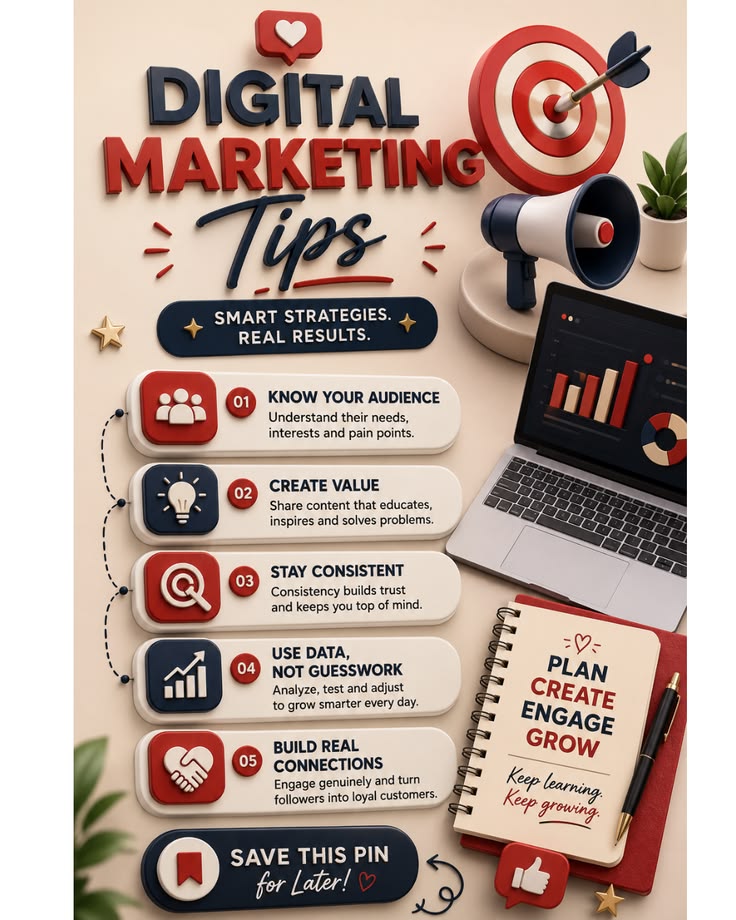 5 Digital Marketing Tips to Grow Your Brand in 2026 | Beginner\'s Guide